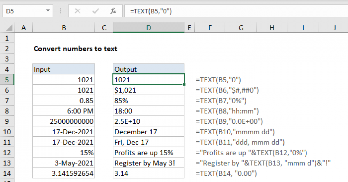 Excel Convert Number To Text Keep Format